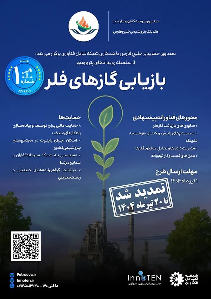 برگزاری رویداد تخصصی بازیابی گازهای فلر با حمایت صندوق خلیج فارس